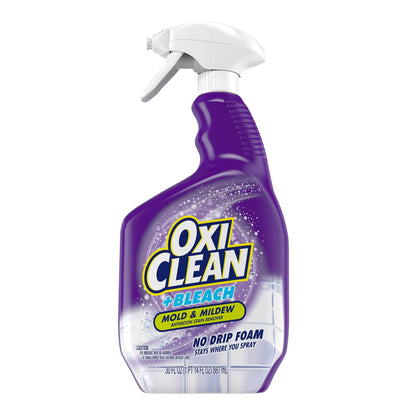 Oxiclean plus Bleach, No Drip Foam, Mold & Mildew Bathroom Stain Remover, 30 Oz