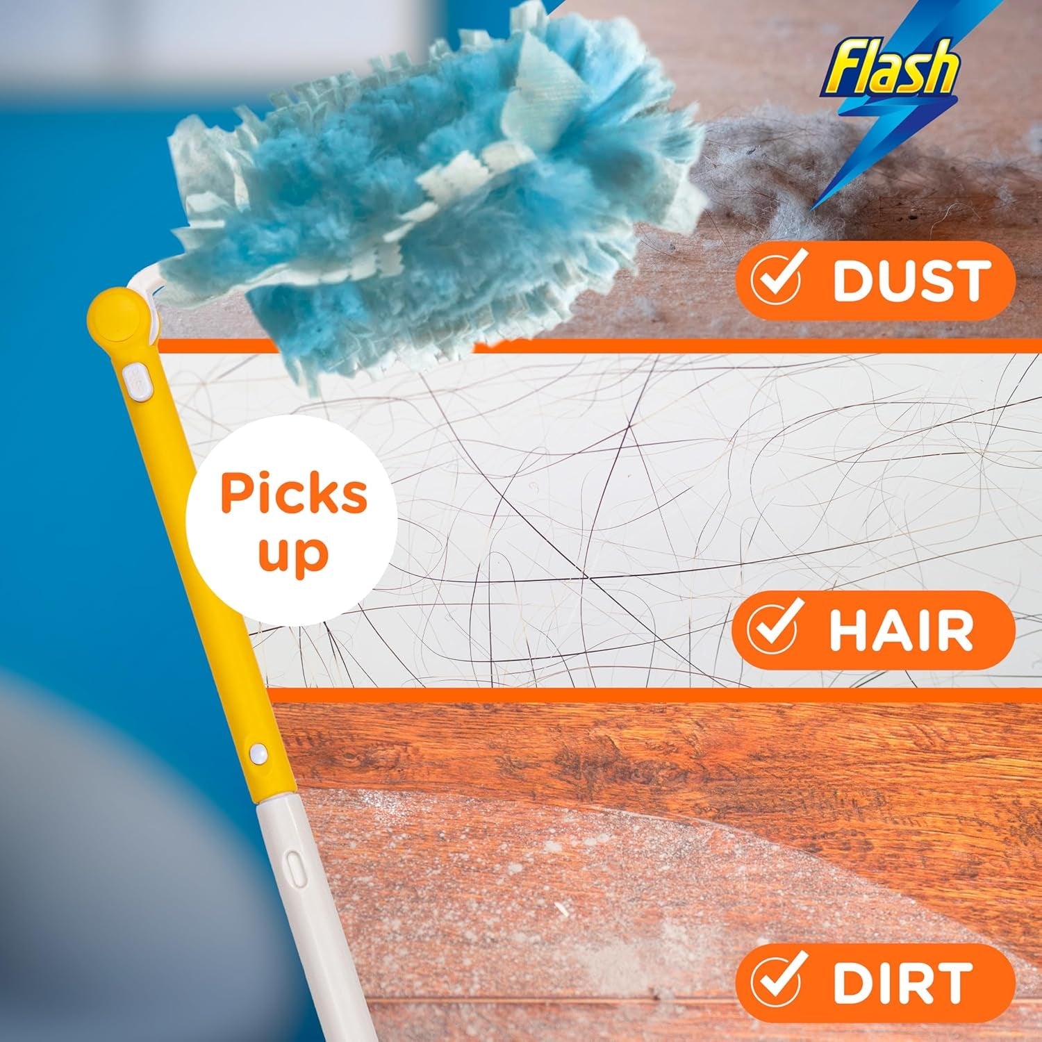 Flash Duster Dust Magnet Refills, Fluffy Dusters Refills, 25 Dusters (5X5), Effective on 100% of Dust, Dust Magnet