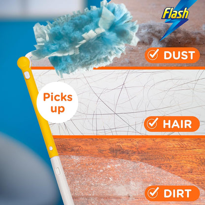 Flash Duster Dust Magnet Refills, Fluffy Dusters Refills, 25 Dusters (5X5), Effective on 100% of Dust, Dust Magnet