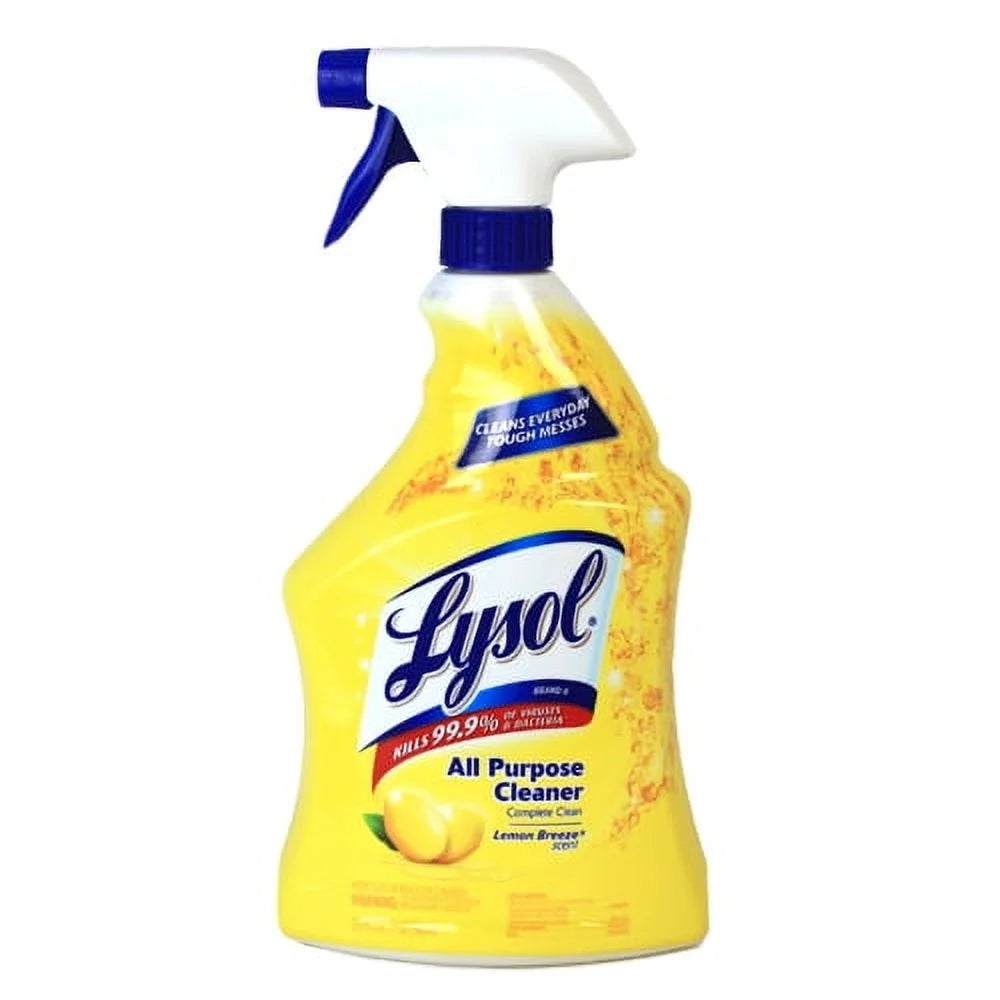 Lysol All-Purpose Cleaner, Sanitizing and Disinfecting Spray, 32 Oz Lemon Breeze Scent, Bottle