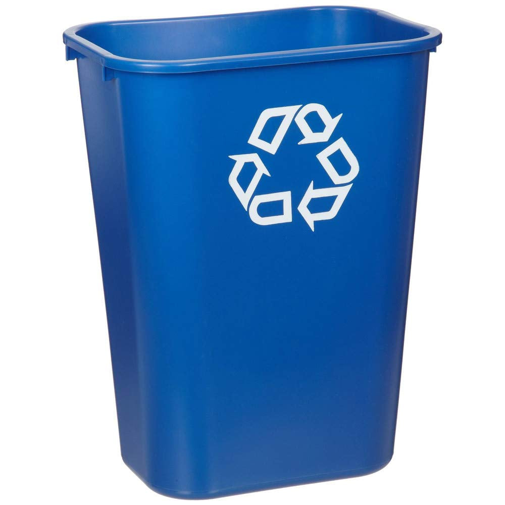 Rubbermaid Commercial Products Recycling Wastebasket, 26.6 L, Green, FG295606GRN