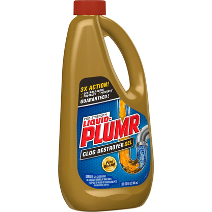 Liquid-Plumr Pro-Strength Full Clog Destroyer plus Pipeguard, 32 Ounces