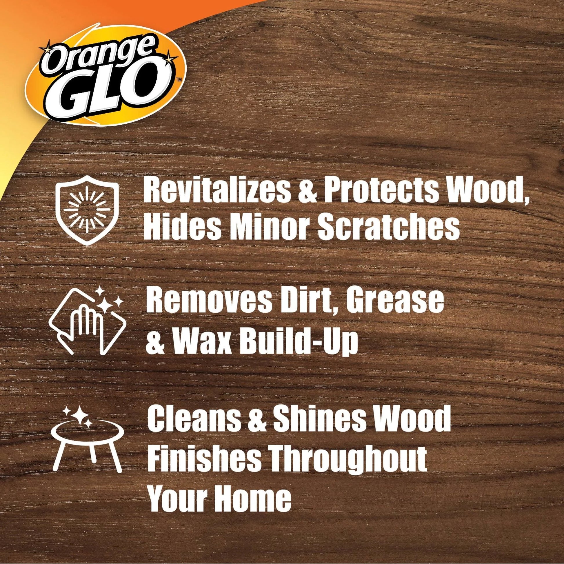 Orange Glo Wood Furniture 2-In-1 Clean & Polish Spray, 16 Oz.