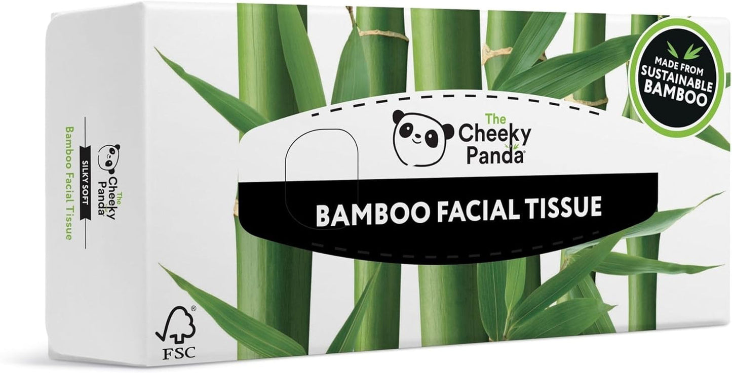 The Cheeky Panda Bamboo Facial Tissues | Sustainable Tissue Box | Plastic Free Box of Tissues