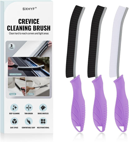 Sxhyf Cleaning Brush - Hard Bristle Crevice Cleaning Brush UK, Multifunctional Gap Cleaning Scrub Brush, Grout Brush, Cleaning Products for Household Use, Home, Kitchen, Bathroom, Window, Vehicle