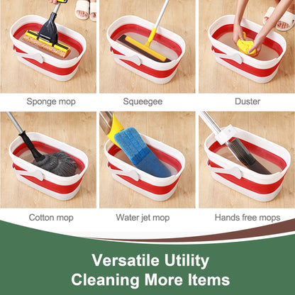 Eyliden Flat Mops - Collapsible Mop and Bucket Set for Hardwood, Tile, Vinyl Floor