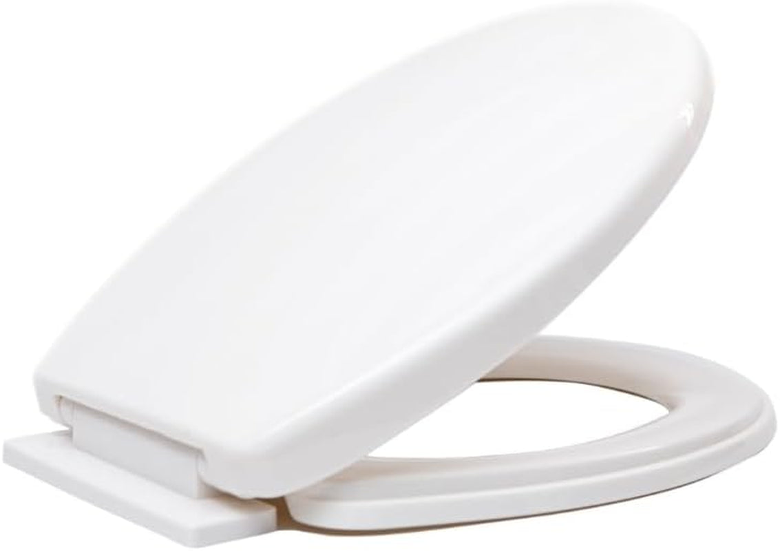 Requisite Needs Soft Close Toilet Seat, Toilet Seat with Quick Release for Easy Clean, Simple Top Fixing, Standard Toilet Seats White with Adjustable Hinges.