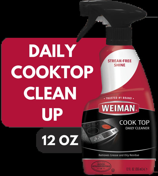 Weiman Ceramic & Glass Daily Cooktop Cleaner for Streak-Free Shine, 12 Oz