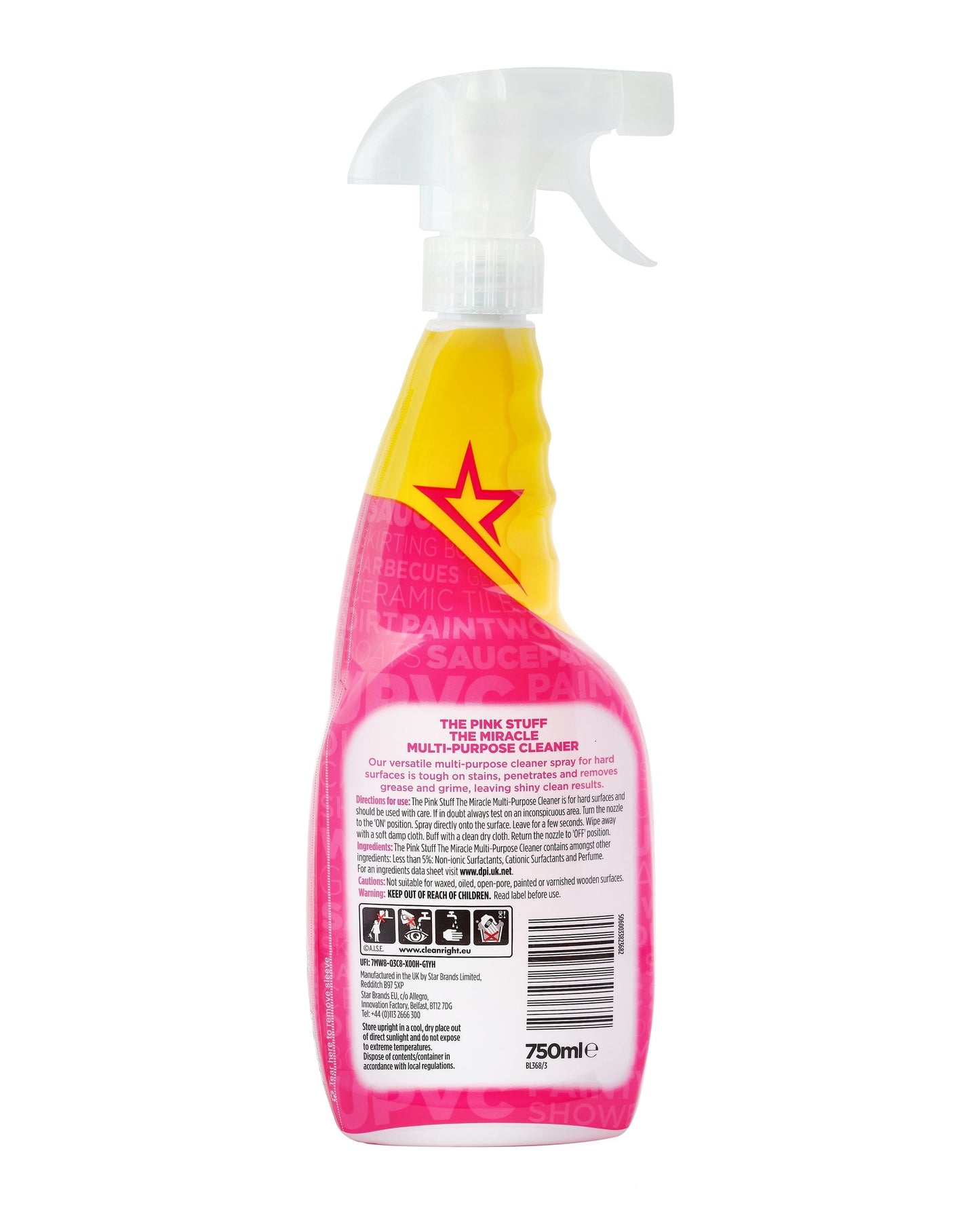 The Pink Stuff, Miracle Multi-Purpose Household Cleaner, Liquid Spray, 25.36 Fl. Oz.