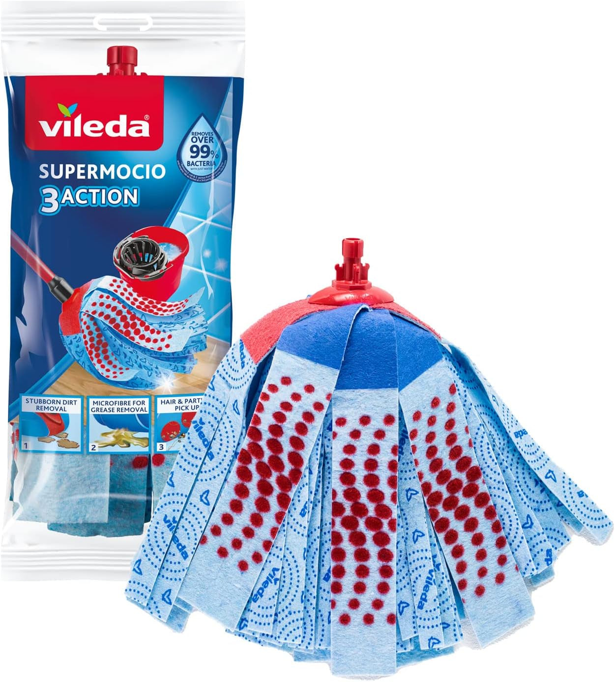 Vileda Supermocio 3 Action Mop Replacement Head