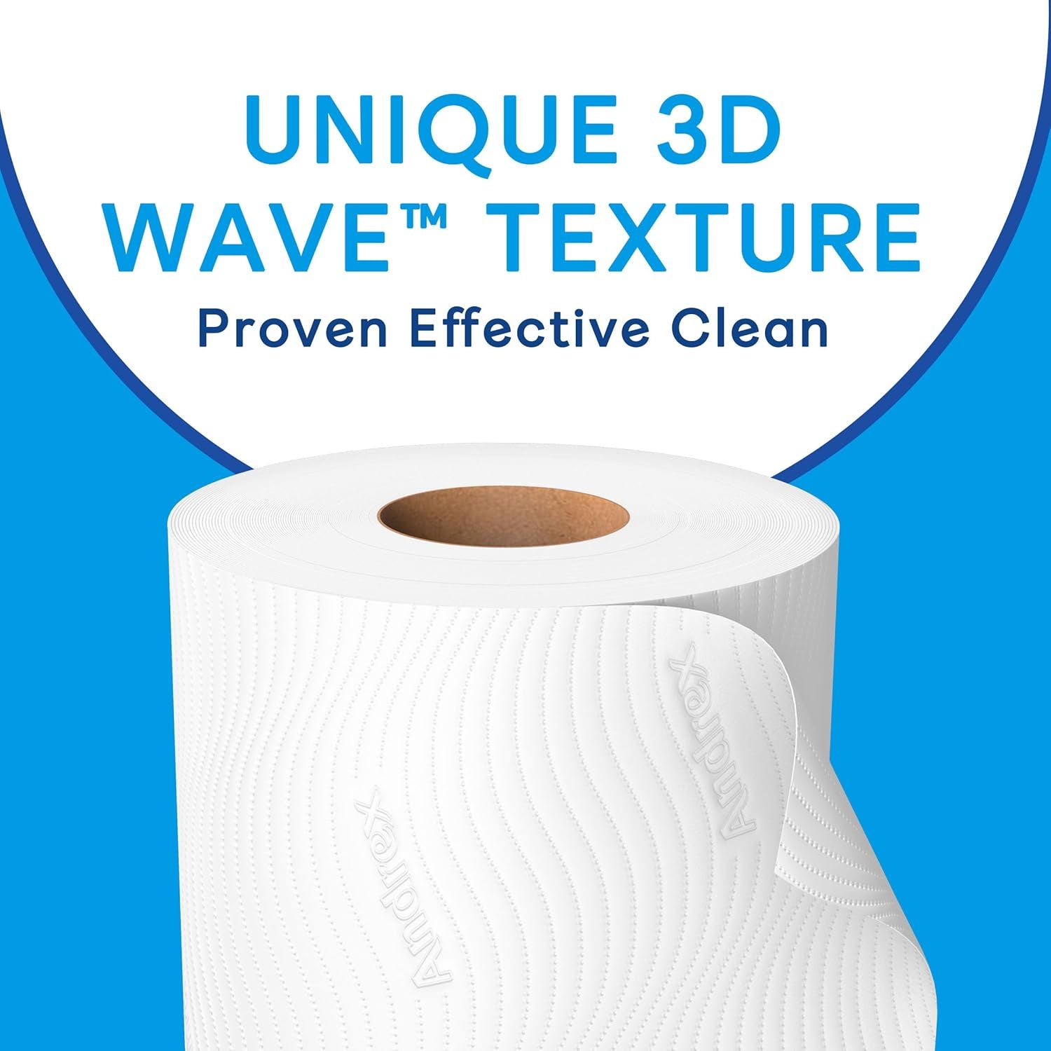 Andrex Complete Clean Toilet Tissue 9 Rolls (Previously Andrex Classic Clean) Unbeatable Toilet Paper with Unique 3D Wave, FSC Certified