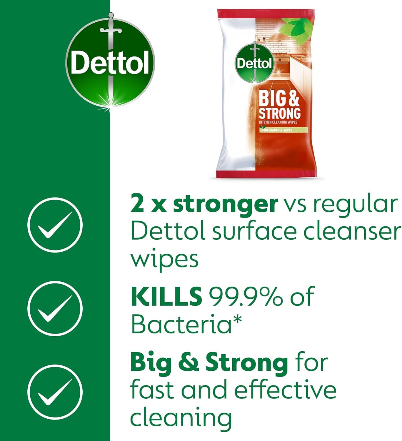 Dettol Big Wipes, Total 150 Wipes (6 Packs X 25), Heavy Duty Wipes, Ultra Grime Wipes, Kitchen Wipes, Kitchen Cleaner, Antibacterial, Disinfectant, Disinfectant Wipes, Household Cleaners