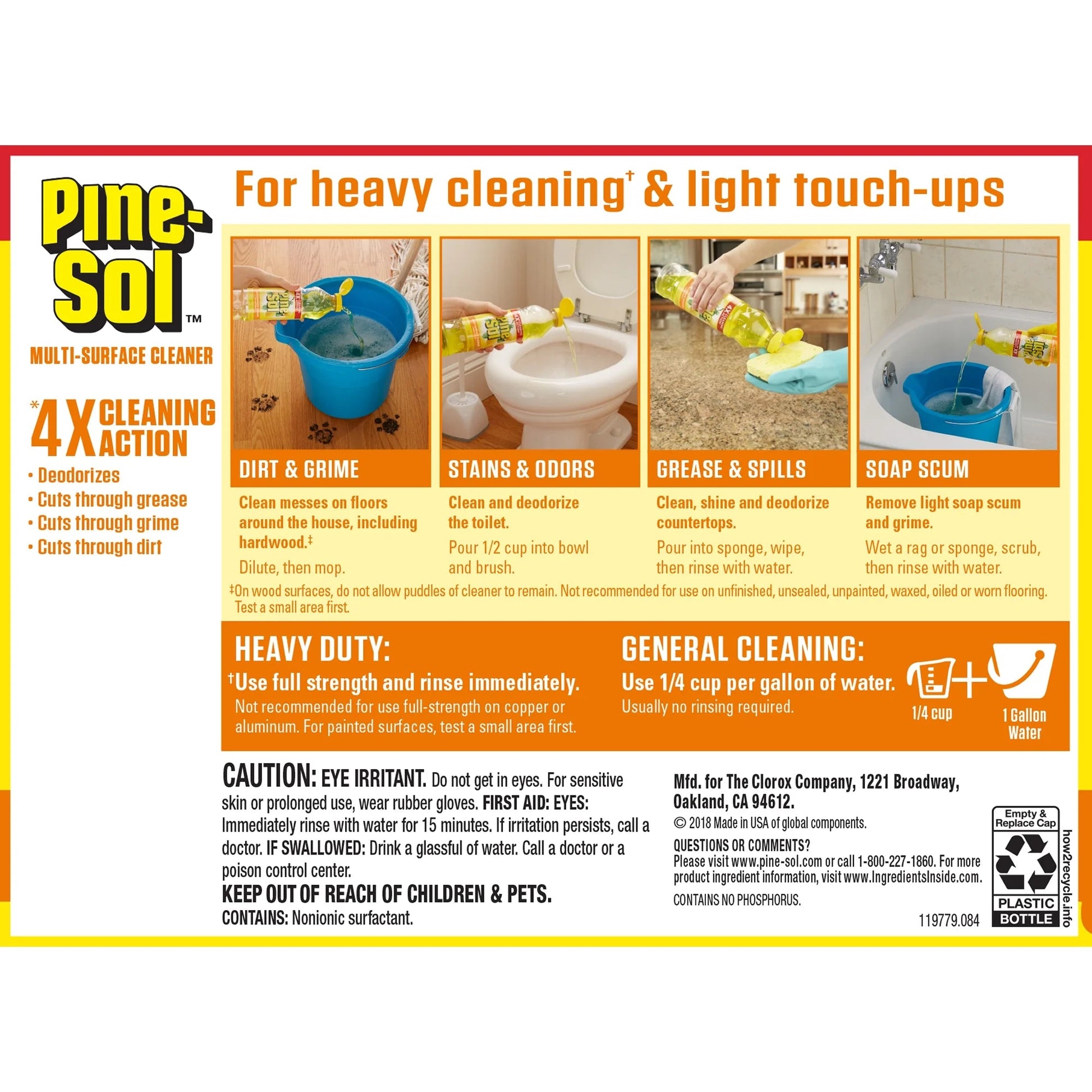 Pine-Sol All Purpose Multi-Surface Cleaner, Lemon Fresh, 48 Ounces