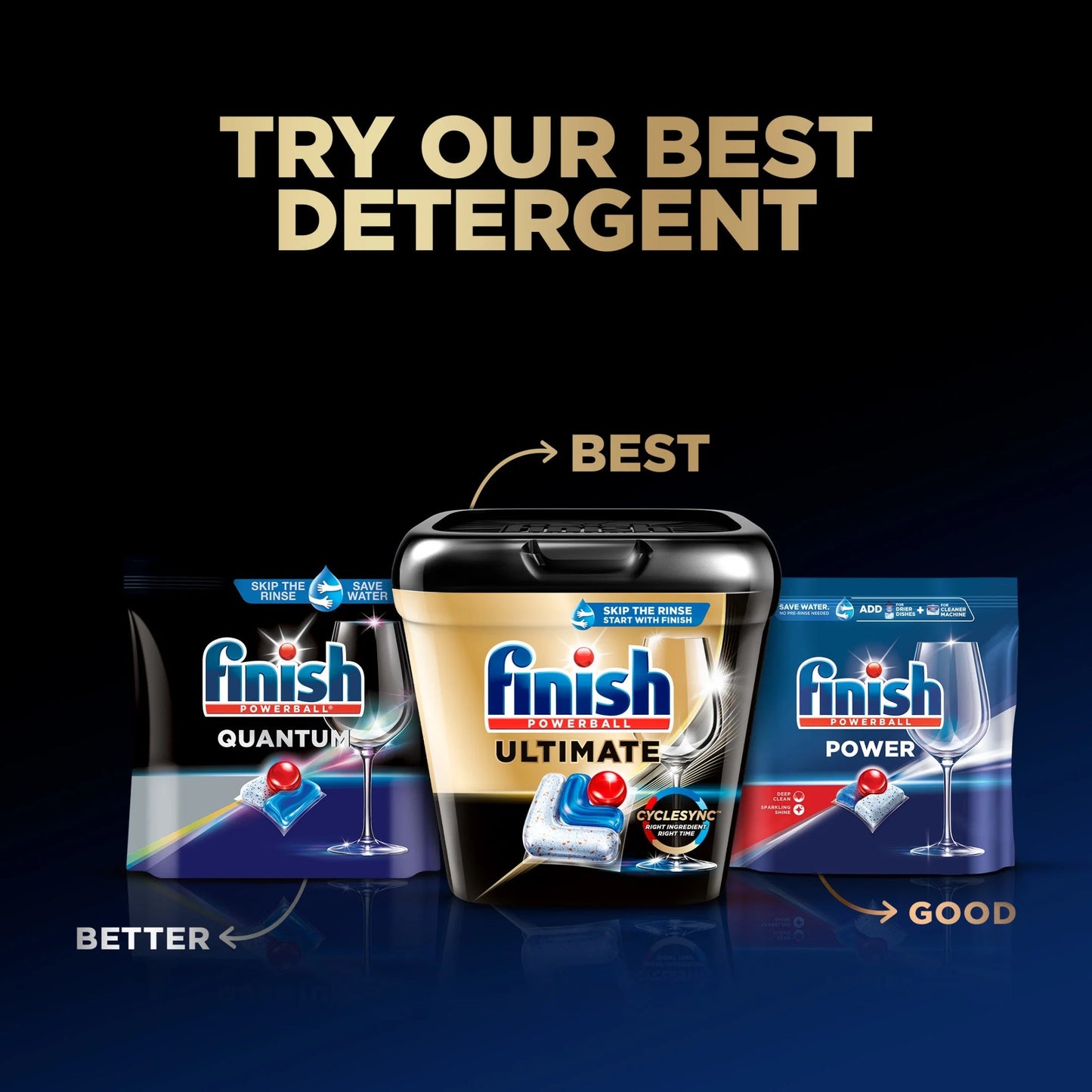 Finish Ultimate Dishwasher Detergent- 17 Count - with Cyclesync™ Technology - Dishwashing Tablets - Dish Tabs