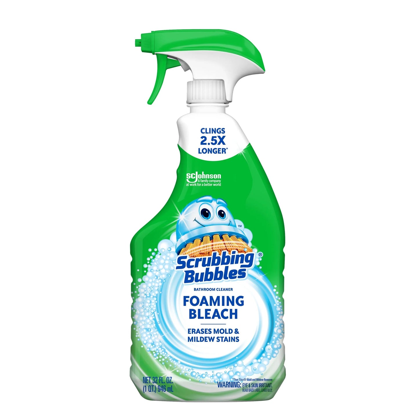 Scrubbing Bubbles Foaming Bleach Bathroom Cleaner, Fresh Scent, Trigger Bottle, 32 Oz, 1 Count