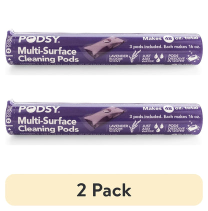 Podsy Multi-Surface Cleaning Refills, Lavender Bloom Scent, 3 Pods Make 48Oz, Just Add Water