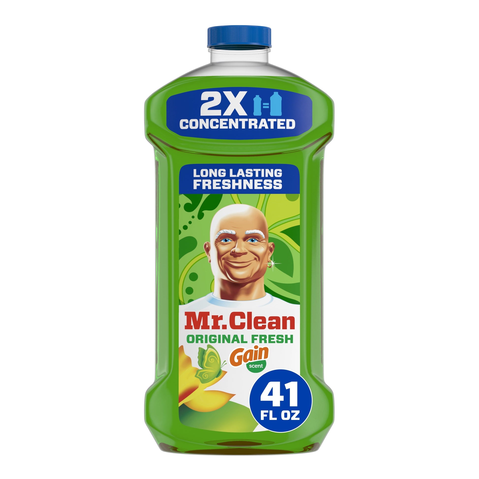 Mr. Clean 2X Concentrated Multi Surface, All Purpose Cleaner with Gain Scent, All Purpose Cleaner, 41 Fl Oz