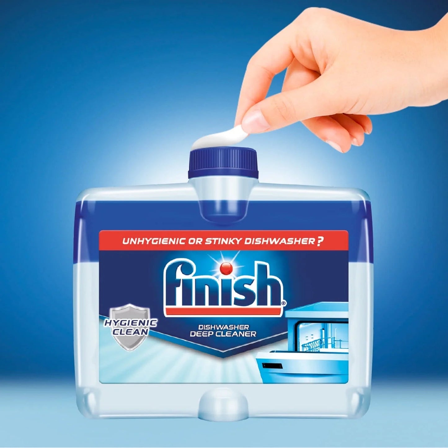 Finish Dual Action Dishwasher Cleaner: Fight Grease and Limescale, 1Ct