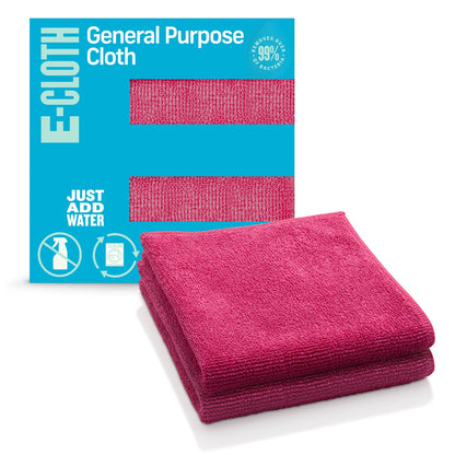 E-Cloth General Purpose Cleaning Cloth, Premium Microfiber Cleaning Cloth, 100 Wash Guarantee, Assorted Colors, 4 Pack