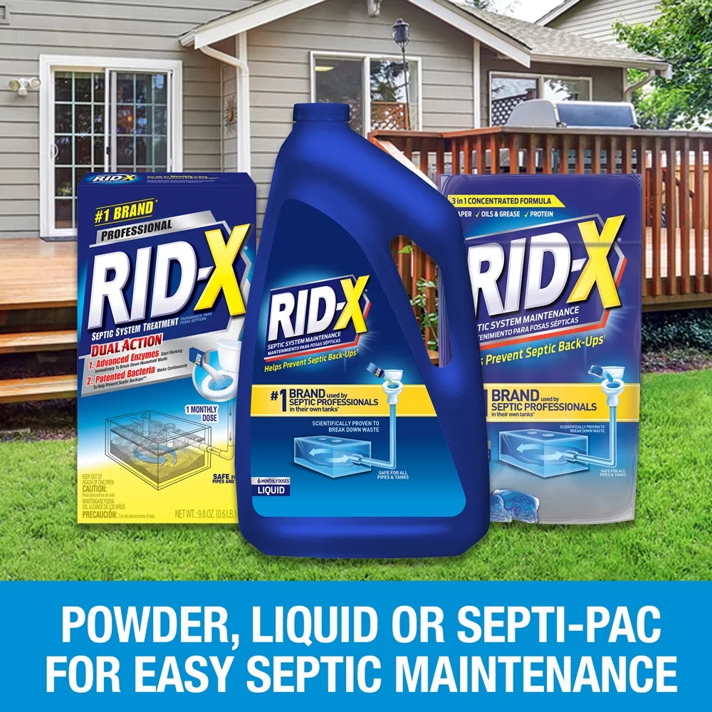 RID-X Professional Septic Treatment, 3 Month Supply of Liquid, 24Oz