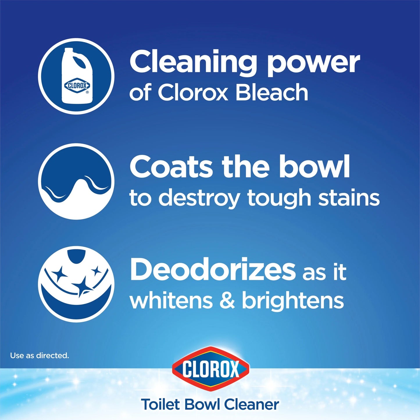 Clorox Toilet Bowl Cleaner Clinging Bleach Gel, Crisp Lemon, 24 Fl Oz