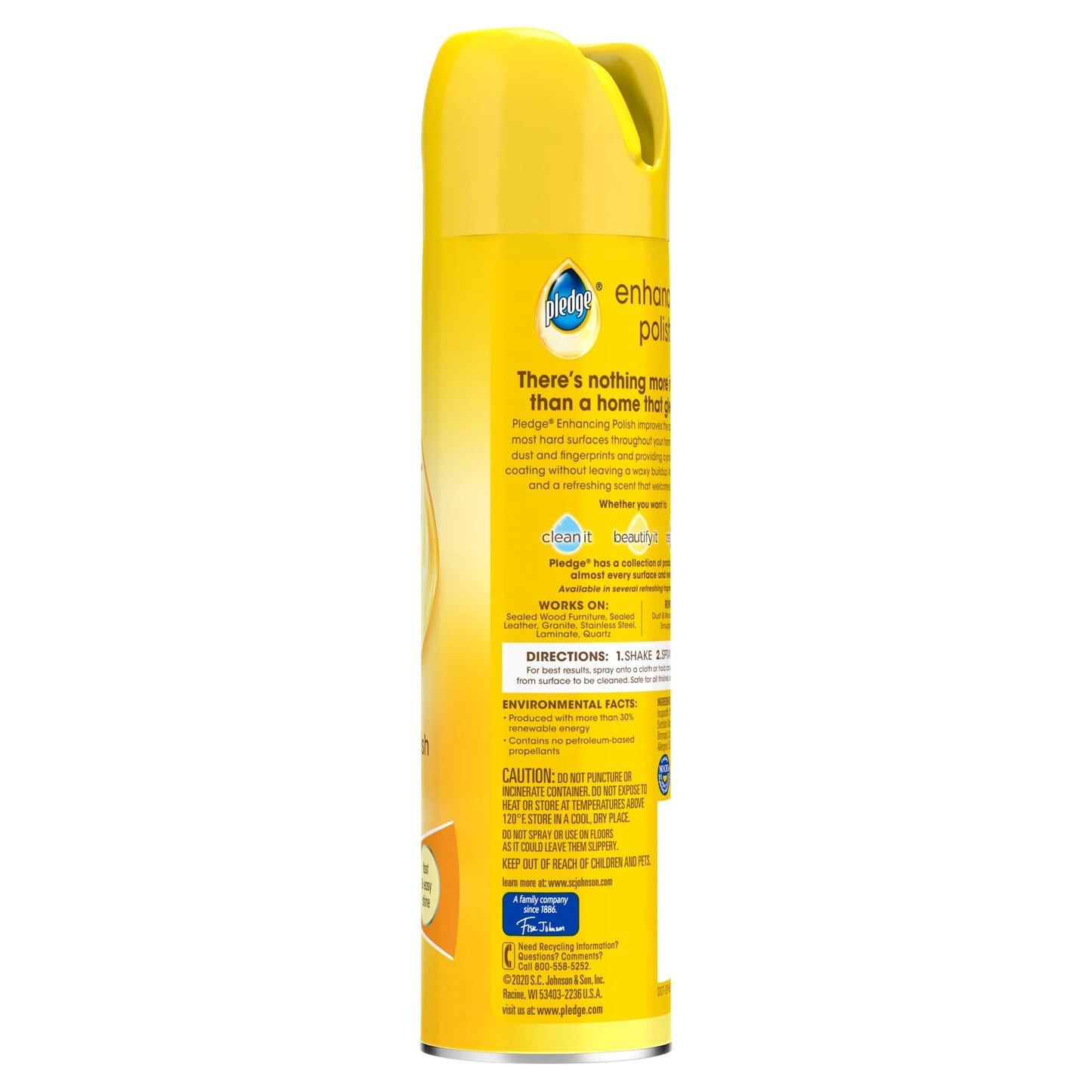 Pledge® Expert Care™, Wood Polish Shines and Protects, Orange Enhancing, Aerosol, 9.7 Oz.