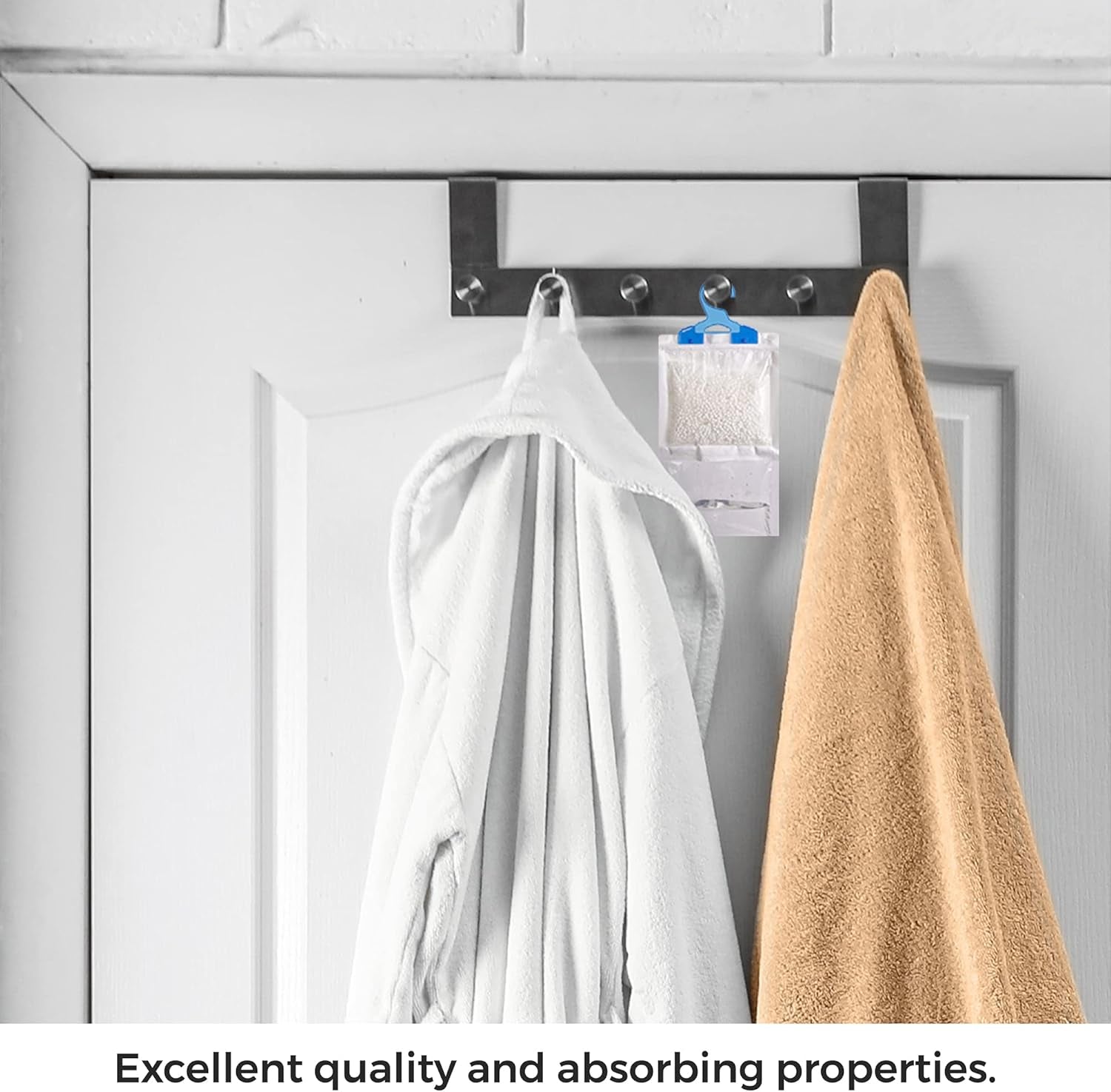 STERUN 12 Wardrobe Dehumidifier Hanging Bags with Leak Proof Storage Bag & Hanging Hook Ideal to Stop Mould, Mildew & Condensation for Wardrobe | Hanging Dehumidifier Bags | Damp Remover (Pack of 12)