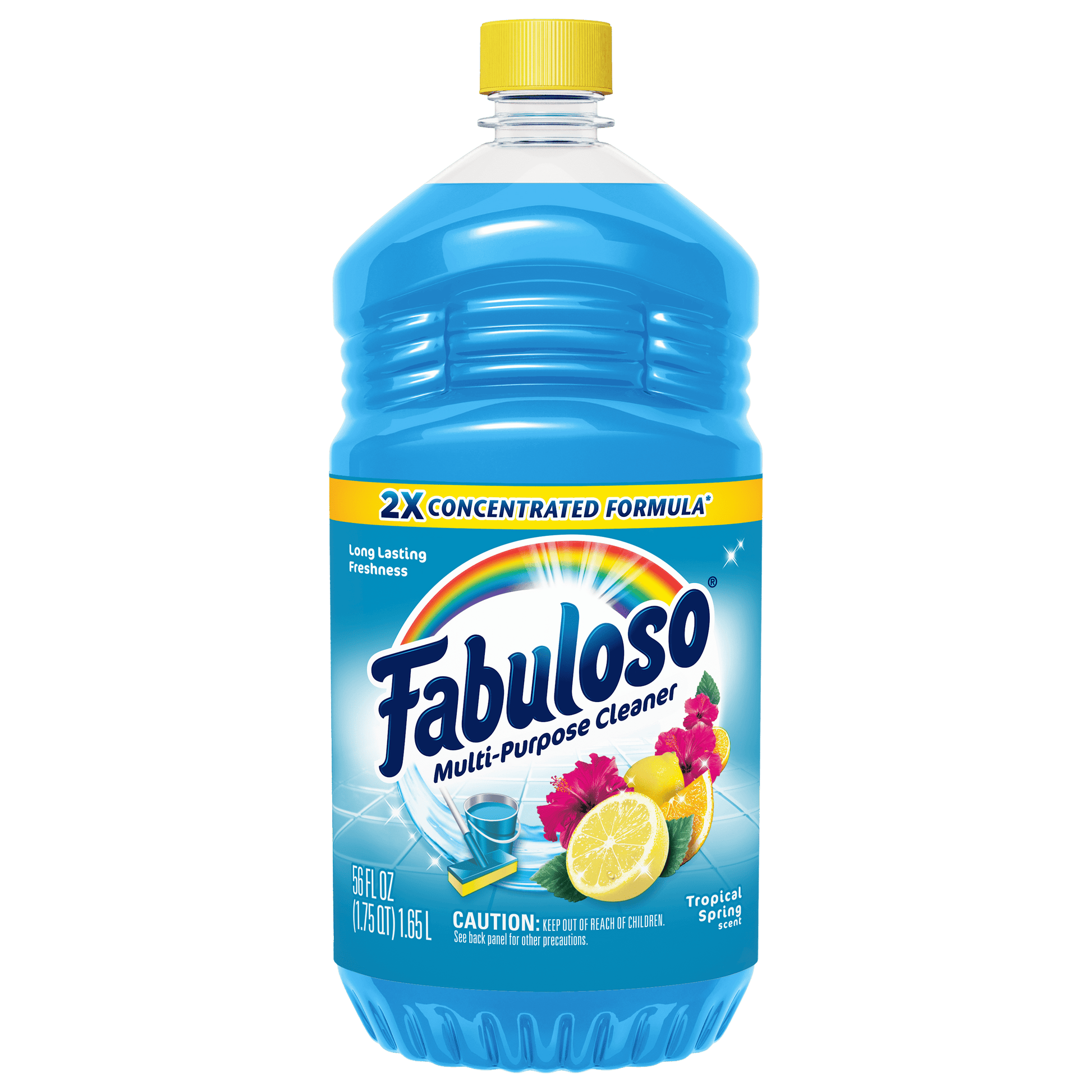 Fabuloso Multi-Purpose Cleaner & Floor Cleaner 2X Concentrated, Tropical Spring - 56 Fl Oz