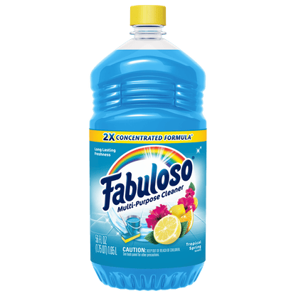 Fabuloso Multi-Purpose Cleaner & Floor Cleaner 2X Concentrated, Tropical Spring - 56 Fl Oz