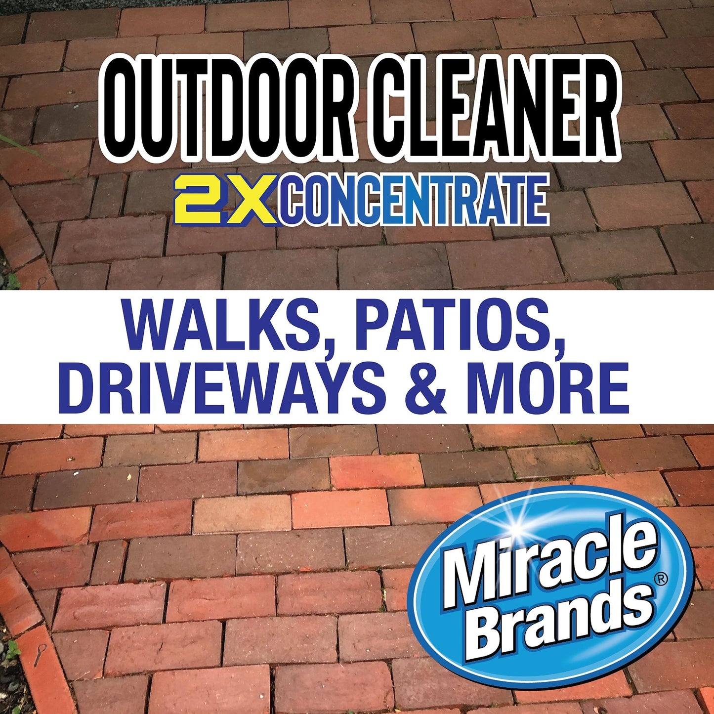 Miracle Brands Outdoor Cleaner 2X Concentrate for Algae, Mold, and Mildew 1 Gallon