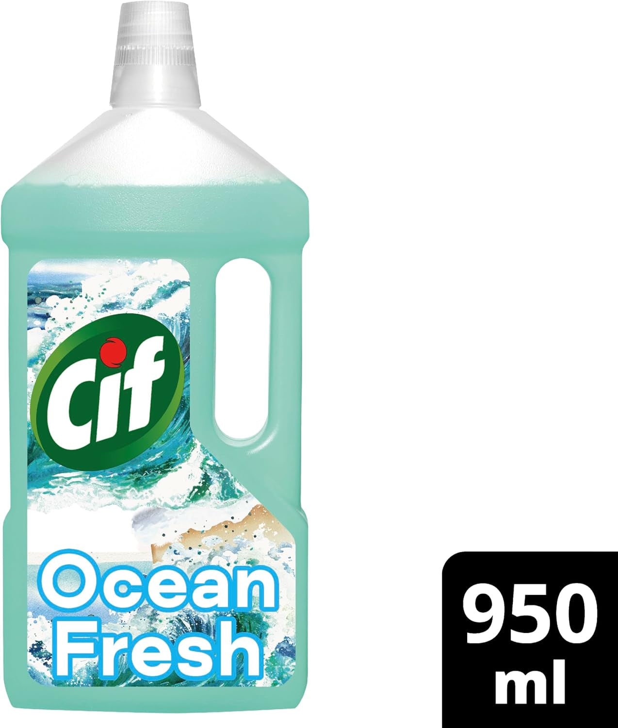 Cif Ocean Floor Cleaner against Stubborn Dirt for Cleaning Linoleum, Vinyl and Ceramic Tiles 950 Ml