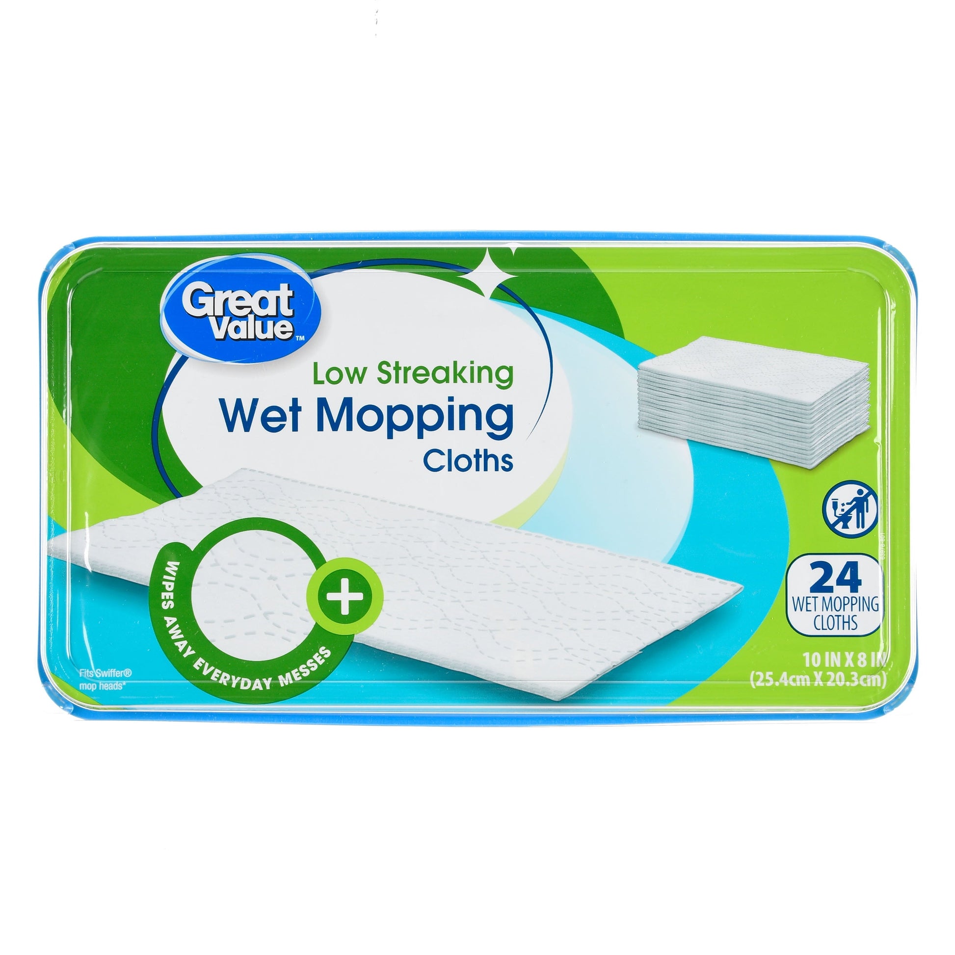 Great Value Wet Mopping Cloths, 24 Count