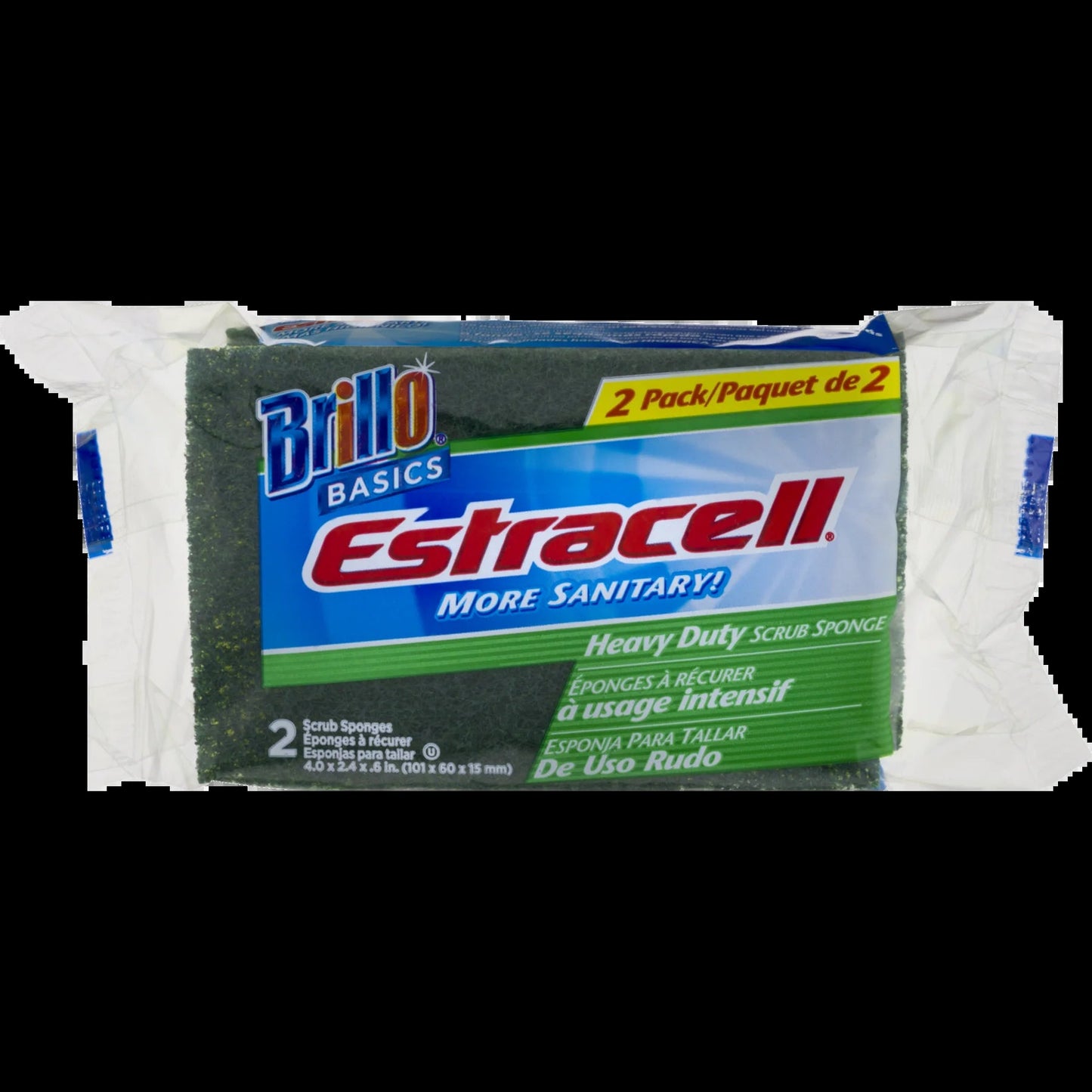 Brillo Estracell Heavy Duty Scrub Sponges, 2 Count