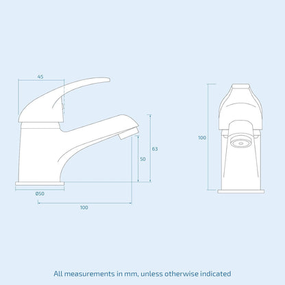 Basin Sink Tap Chrome Mono Mixer Single Lever Handle (Basin Mono)