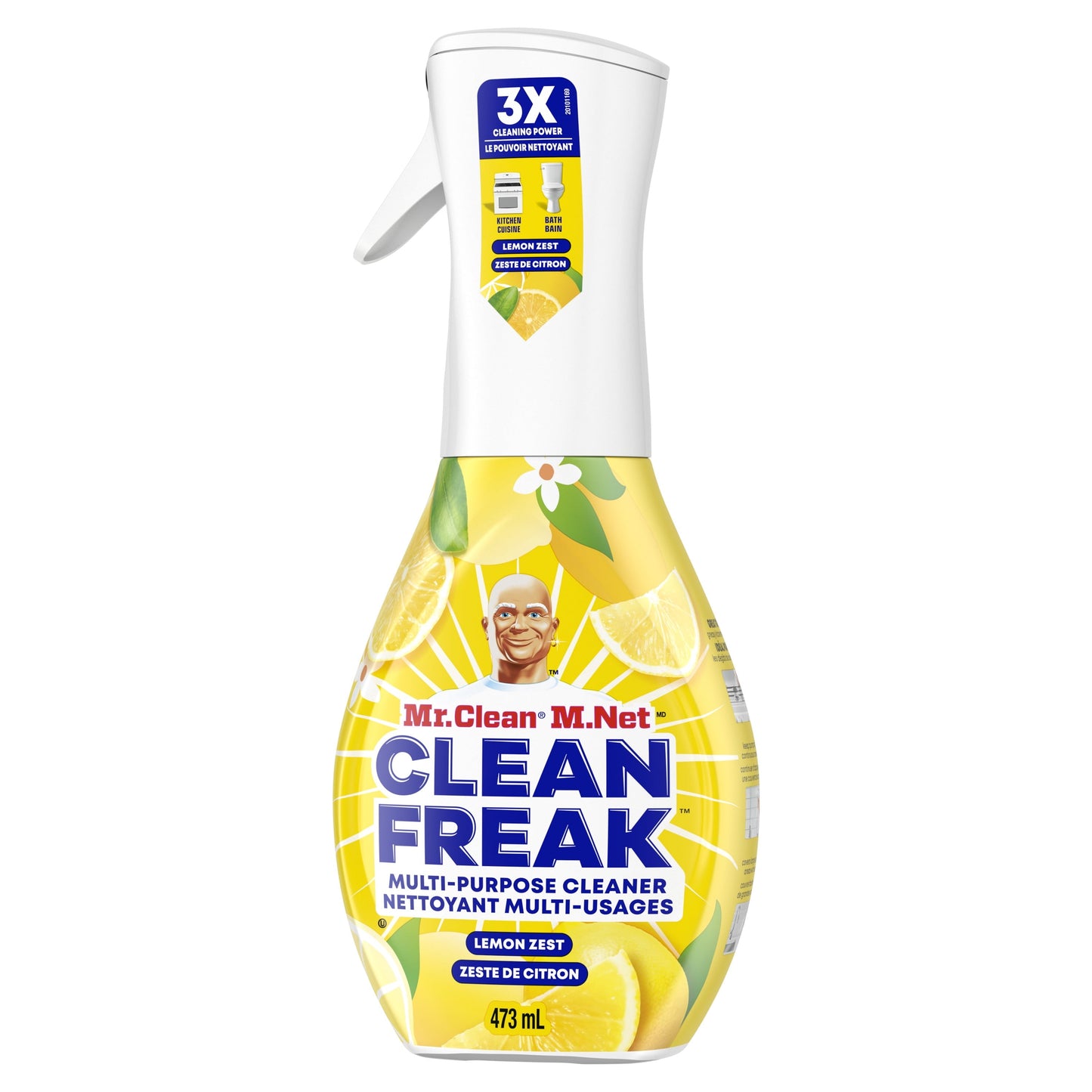 Mr. Clean Clean Freak All Purpose Cleaner Spray, Multi-Surface Cleaning, Lemon, 16 Fl Oz