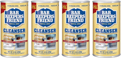 Bar Keepers Friend All-Purpose Cleaner & Polish 12 Oz (Pack of 4)