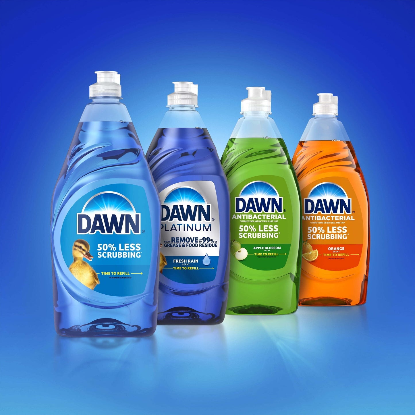 Dawn Platinum Liquid Dish Soap, Dishwashing Liquid, Grease Removal, Fresh Rain, 14.6Oz