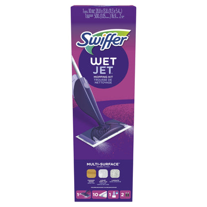 Swiffer Wetjet Hardwood and Floor Spray Mop Multi Surface, All-In-One Mopping Cleaner Starter Kit