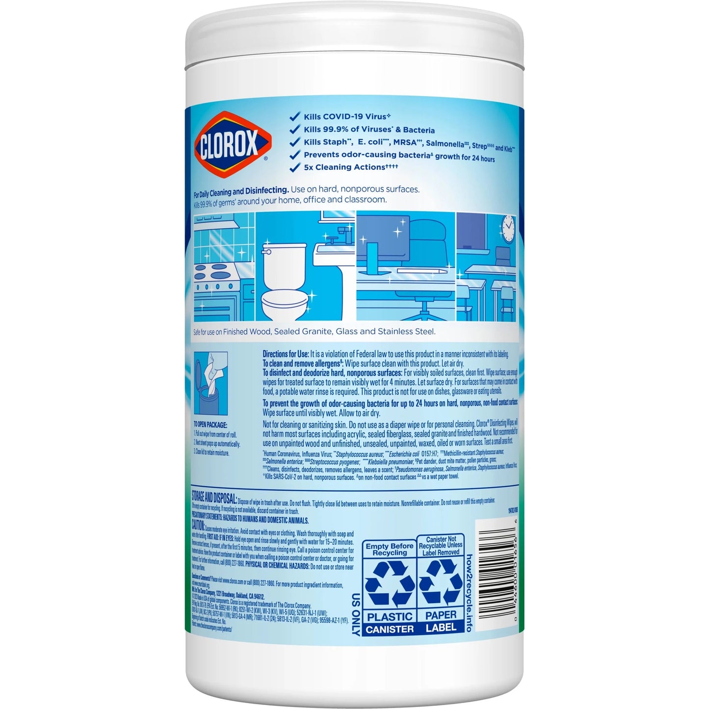 Clorox Bleach-Free Disinfecting and Cleaning Wipes, Fresh Scent, 75 Count