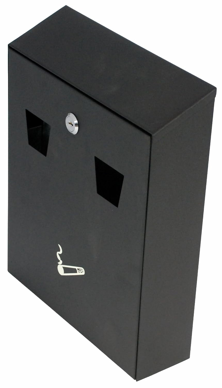 Outdoor Cigarette Ash Bin Wall Mounted Lockable Galvanised Steel