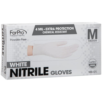 ForPro Disposable Nitrile Gloves, Powder-Free, Latex-Free, Chemical & Food Safe, Non-Sterile, 4 Mil, Black, Large, 100-Count