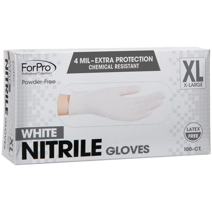 ForPro Disposable Nitrile Gloves, Powder-Free, Latex-Free, Chemical & Food Safe, Non-Sterile, 4 Mil, Black, Large, 100-Count