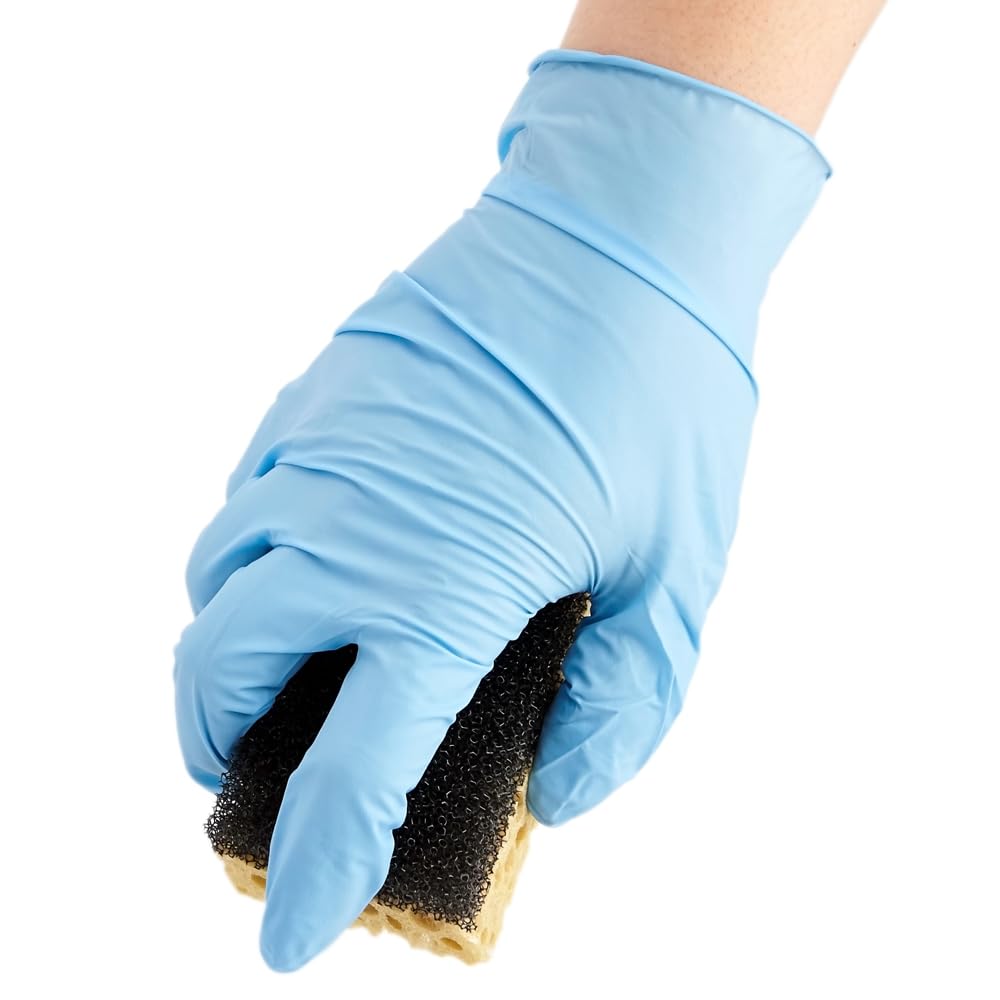 ForPro Disposable Nitrile Gloves, Powder-Free, Latex-Free, Chemical & Food Safe, Non-Sterile, 4 Mil, Black, Large, 100-Count