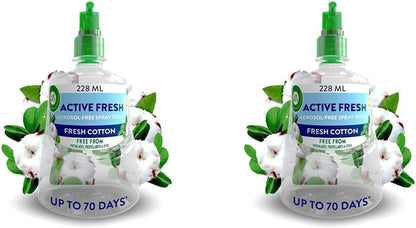 Air Wick Aerosol-Free Automatic Air Freshener Spray Refill, Eucalyptus & Freesia, Pack 1 X 228Ml, 24X7 Active Fresh Odour Neutraliser, Lasts up to 70 Days, Air Freshener for Home