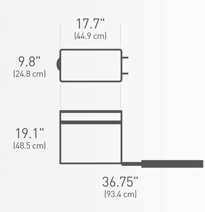 Simplehuman CW1124 Pull-Out Kitchen Cupboard Cabinet Bin, Easy to Install, Commercial-Grade Ball-Bearing Tracks, Easy-Access Handle, Polished Heavy-Duty Steel Frame, W 24.9Cm X H 48.5Cm X D 45.0Cm