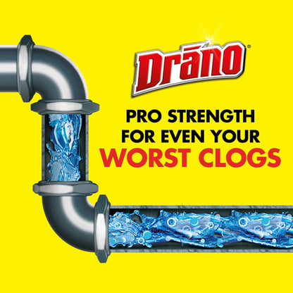 Drano Max Gel Drain Clog Remover, Commercial Line, 42 Oz, (Pack of 2)