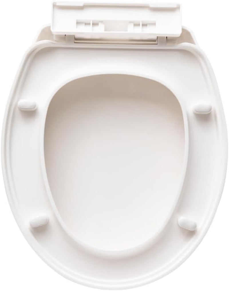 Requisite Needs Soft Close Toilet Seat, Toilet Seat with Quick Release for Easy Clean, Simple Top Fixing, Standard Toilet Seats White with Adjustable Hinges.