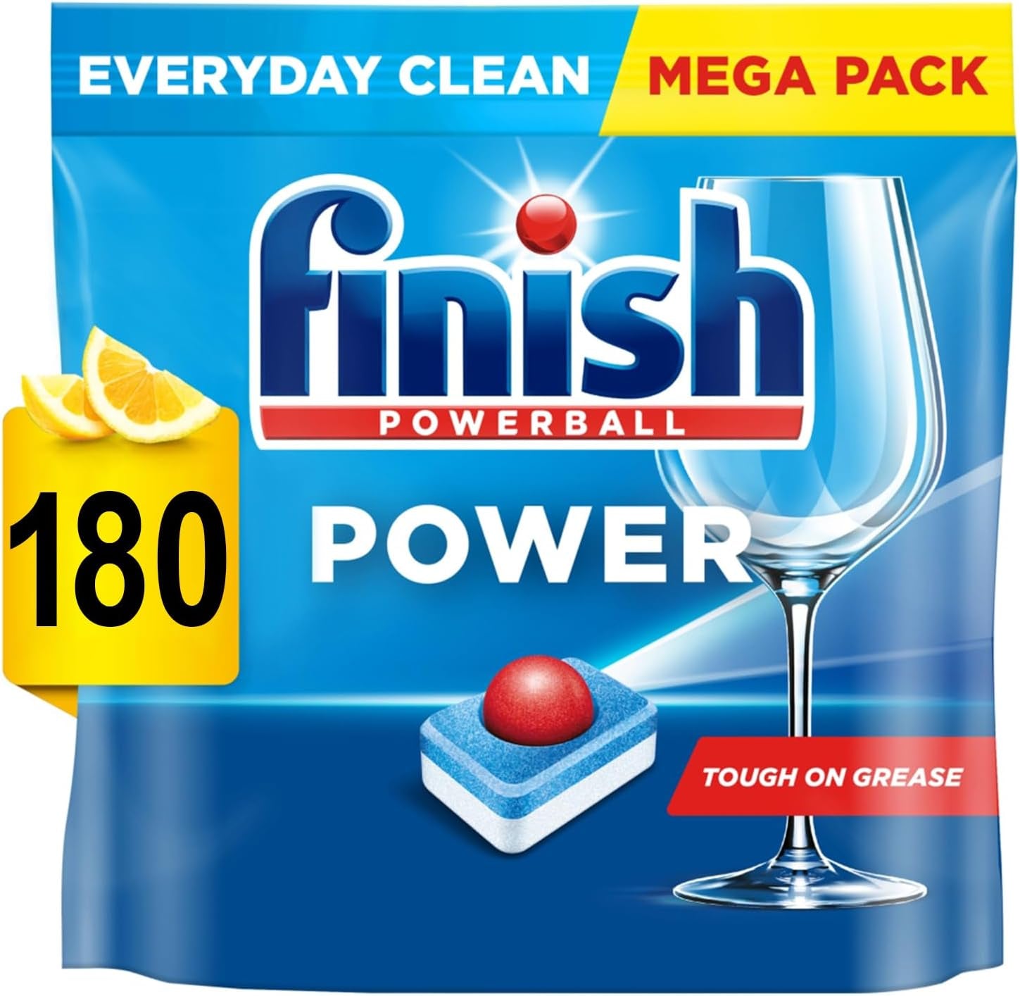 Finish Powerball All in 1 Max Lemon Dishwasher Mega Value 90 Tablets