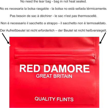 RED DAMORE Lighter Flints 100 X Universal Lighter Flints - Gold