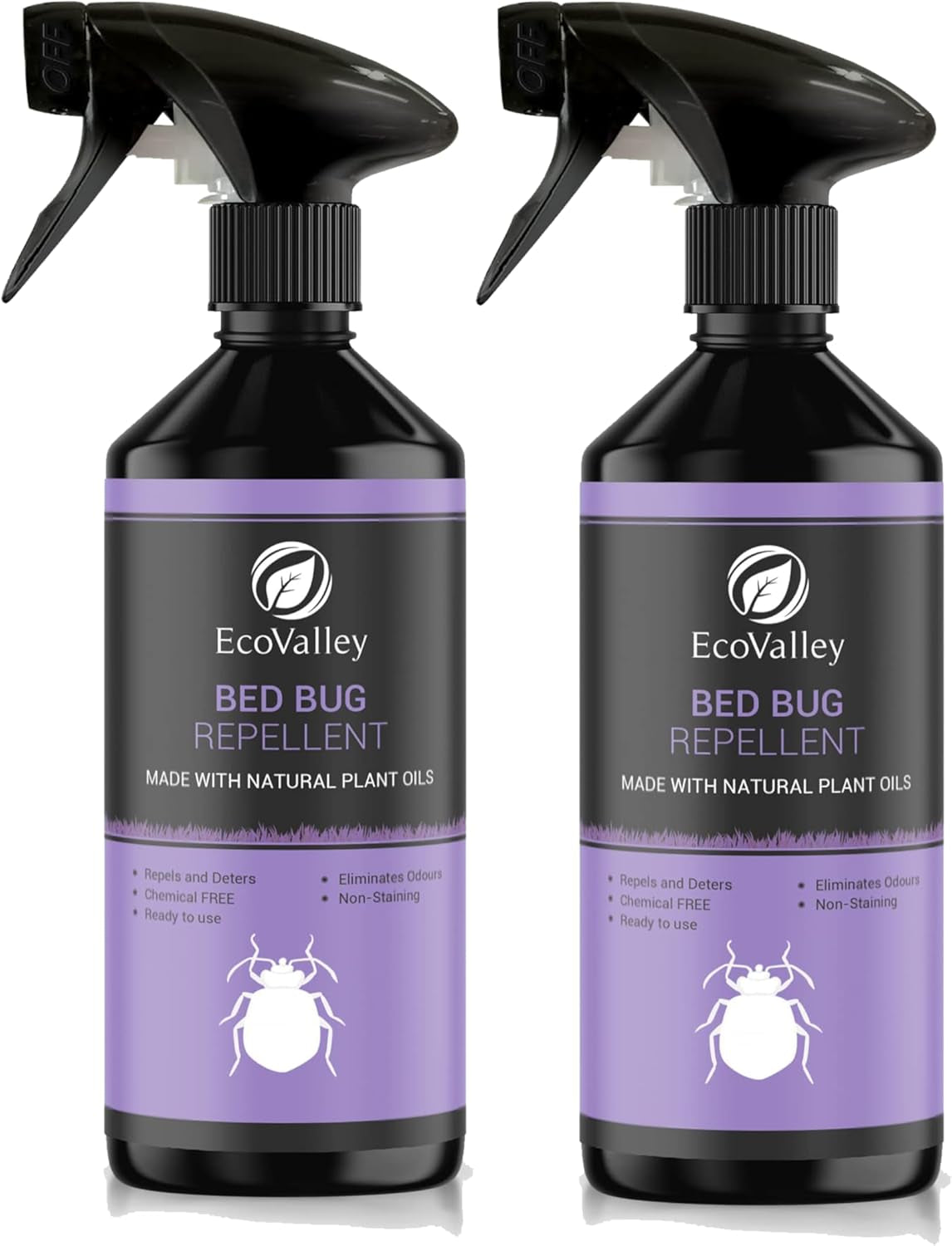 Ecovalley Bed Bug Repellent Spray 500Ml - Fast Acting Bedbug Killer Treatment for Mattresses, Homes, Caravans, Trucks, and Bedrooms